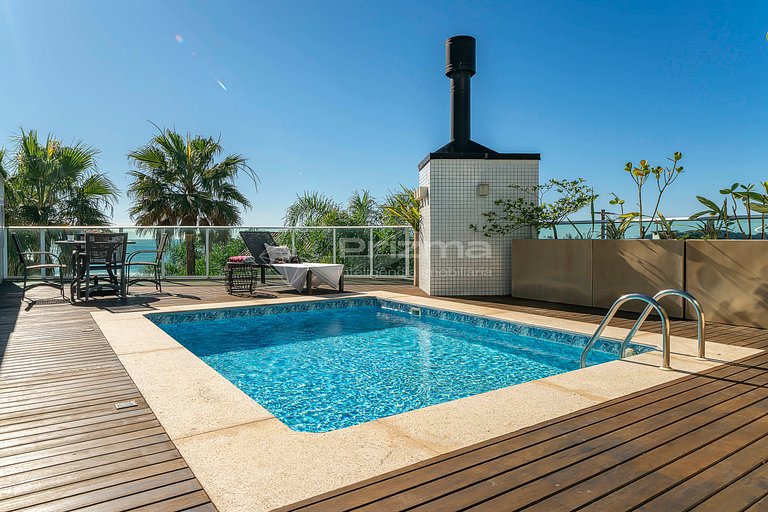 Luxo e conforto • Apto frente mar com piscina