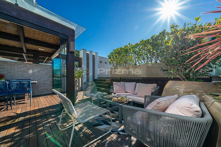 Luxo e conforto • Apto frente mar com piscina