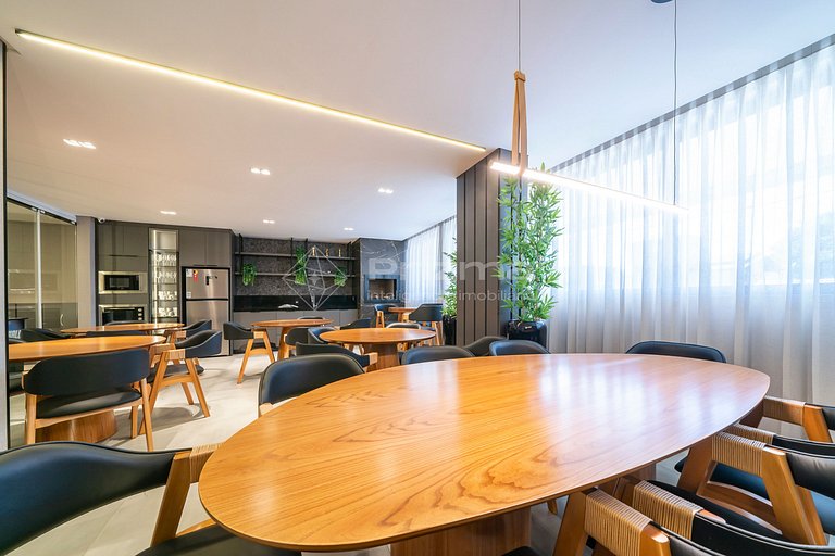 Flat com Piscina Aquecida, Jacuzzi e Lazer - 550m do Mar