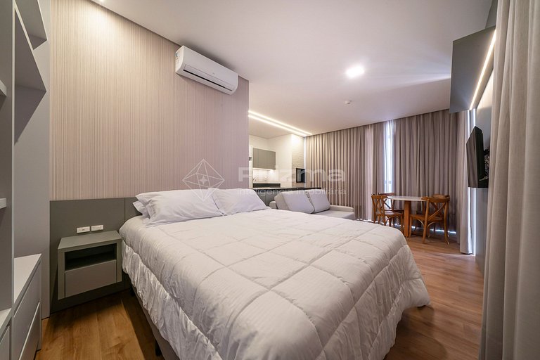 402 - Flat com café da manhã a 120m da praia