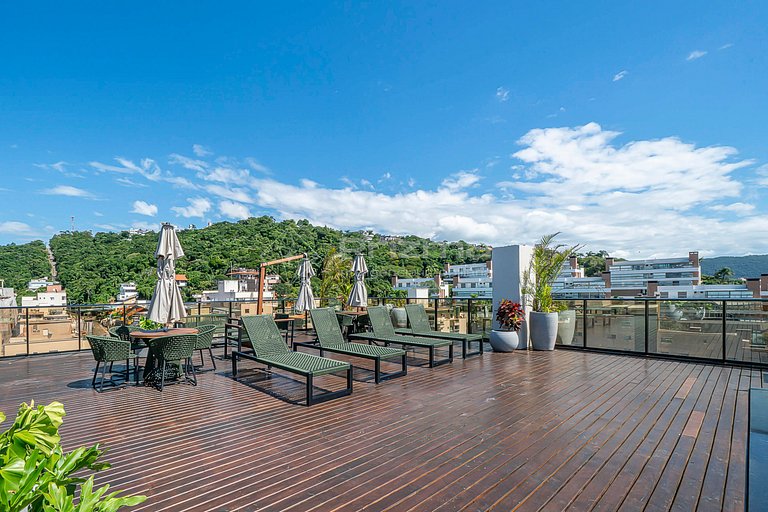 515 - Flat Moderno e Bem Localizado a 120 metros da praia de