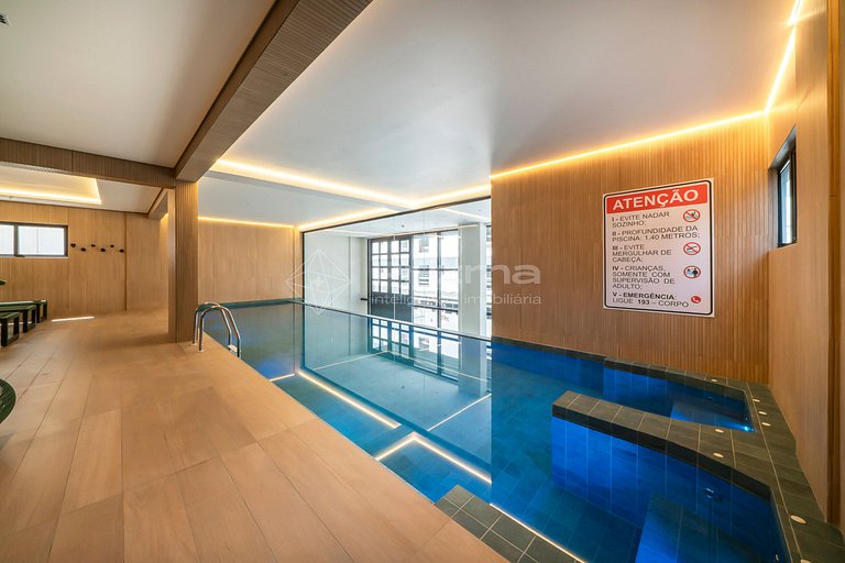 515 - Flat Moderno e Bem Localizado a 120 metros da praia de