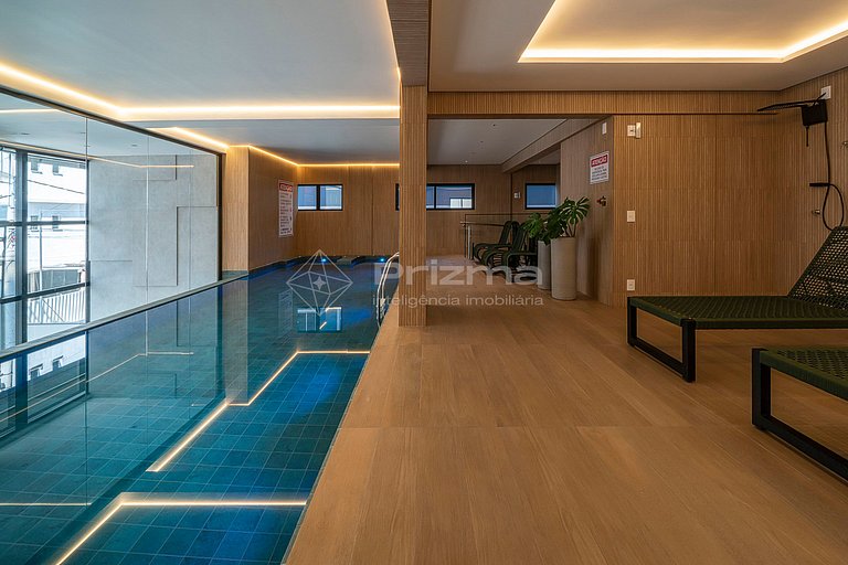 515 - Flat Moderno e Bem Localizado a 120 metros da praia de