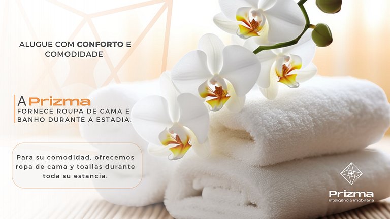 402 - Flat Moderno e Bem Localizado a 120 metros da praia de