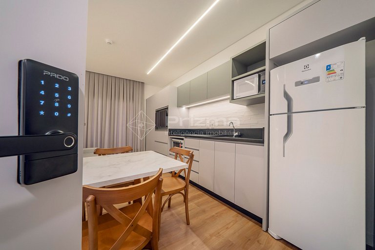 313 - Flat Moderno e Bem Localizado a 120 metros da praia de