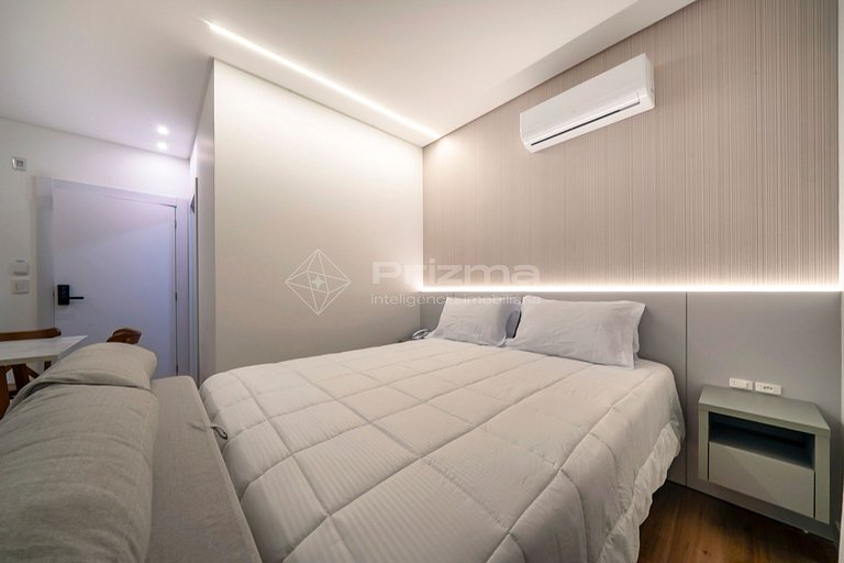 313 - Flat Moderno e Bem Localizado a 120 metros da praia de