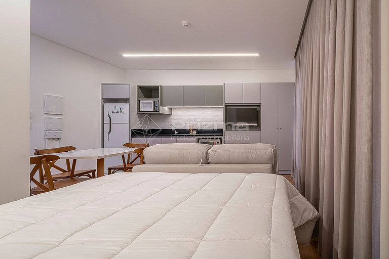 314 - Flat Moderno e Bem Localizado a 120 metros da praia de