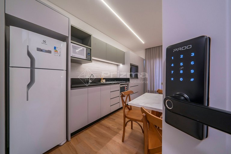 314 - Flat Moderno e Bem Localizado a 120 metros da praia de