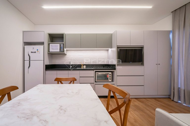 314 - Flat Moderno e Bem Localizado a 120 metros da praia de