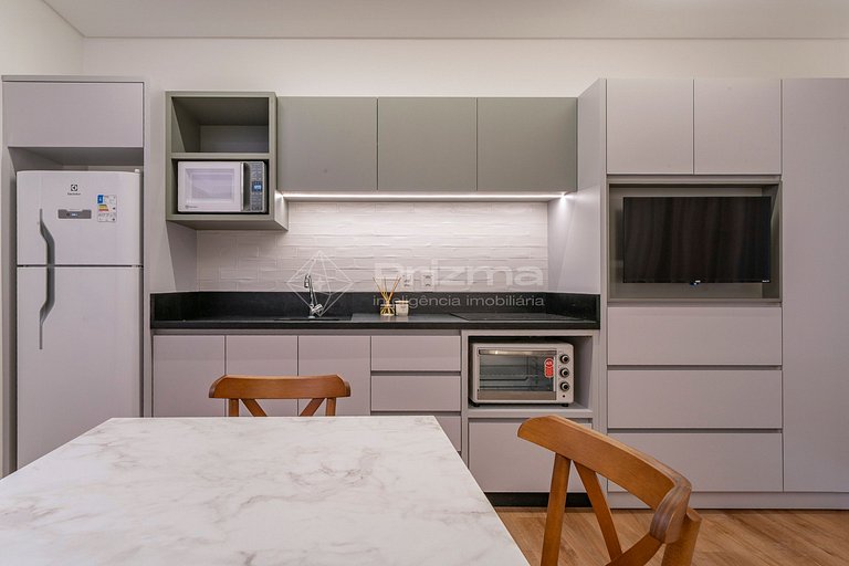 314 - Flat Moderno e Bem Localizado a 120 metros da praia de