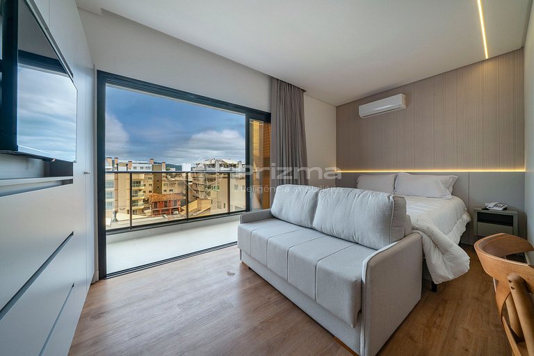 314 - Flat Moderno e Bem Localizado a 120 metros da praia de