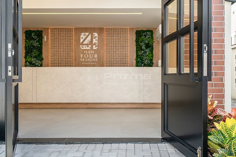314 - Flat Moderno e Bem Localizado a 120 metros da praia de