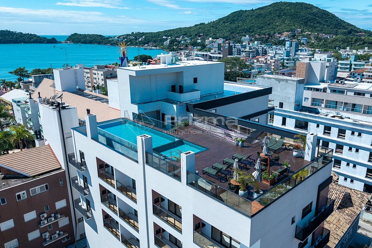 313 - Flat Moderno e Bem Localizado a 120 metros da praia de