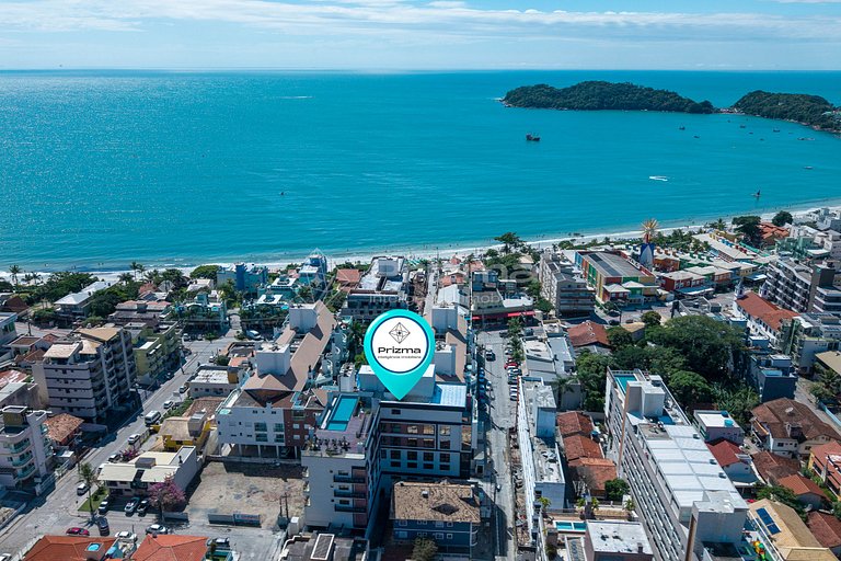 313 - Flat Moderno e Bem Localizado a 120 metros da praia de