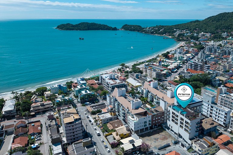 313 - Flat Moderno e Bem Localizado a 120 metros da praia de
