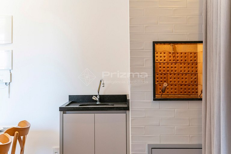 515 - Flat Moderno e Bem Localizado a 120 metros da praia de