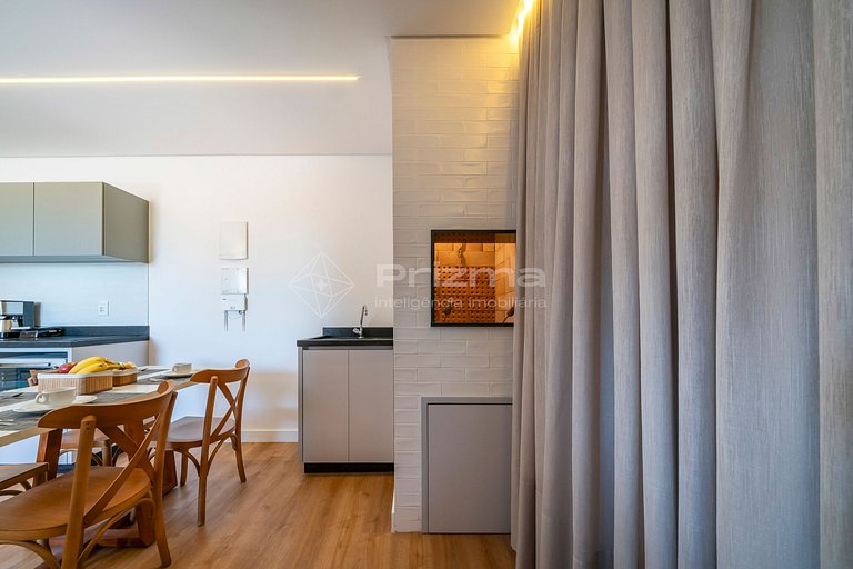 515 - Flat Moderno e Bem Localizado a 120 metros da praia de