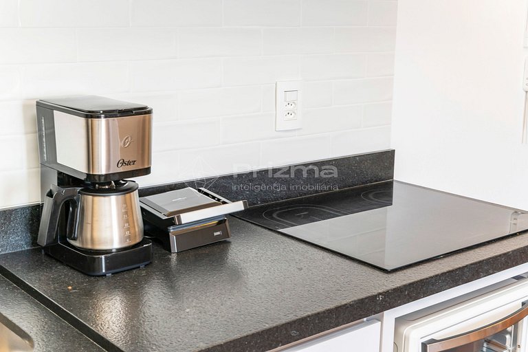 515 - Flat Moderno e Bem Localizado a 120 metros da praia de