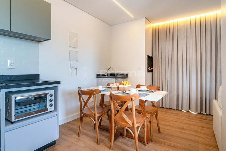 515 - Flat Moderno e Bem Localizado a 120 metros da praia de