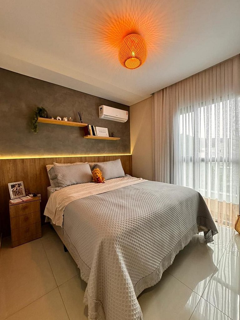 Apto Moderno Ideal para Descansar com 2 Suítes e Cozinha Gou