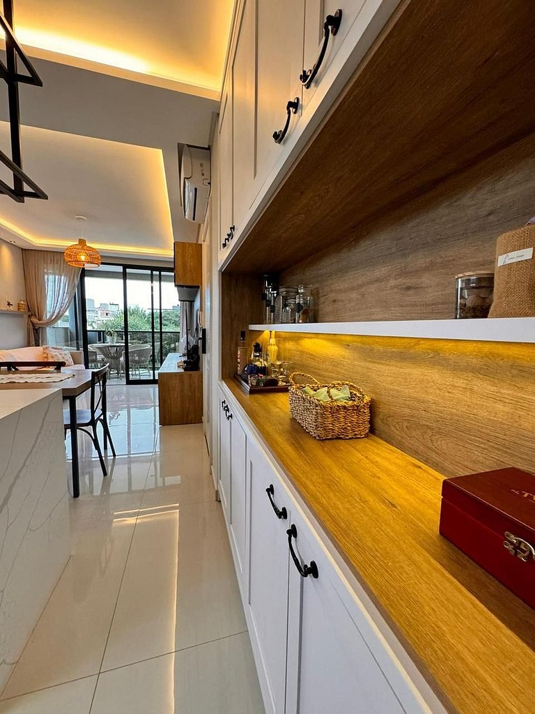 Apto Moderno Ideal para Descansar com 2 Suítes e Cozinha Gou