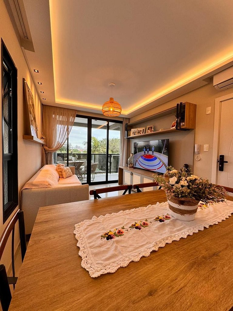 Apto Moderno Ideal para Descansar com 2 Suítes e Cozinha Gou