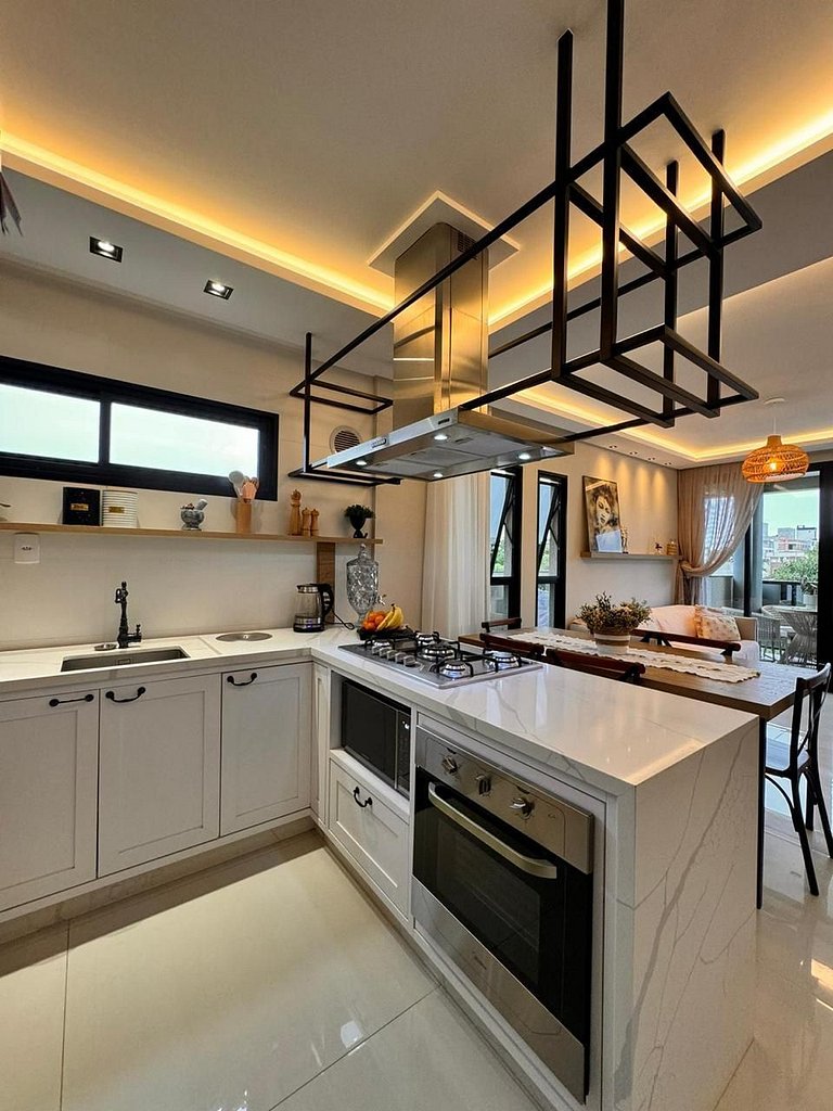 Apto Moderno com 2 Suítes e Cozinha Gourmet